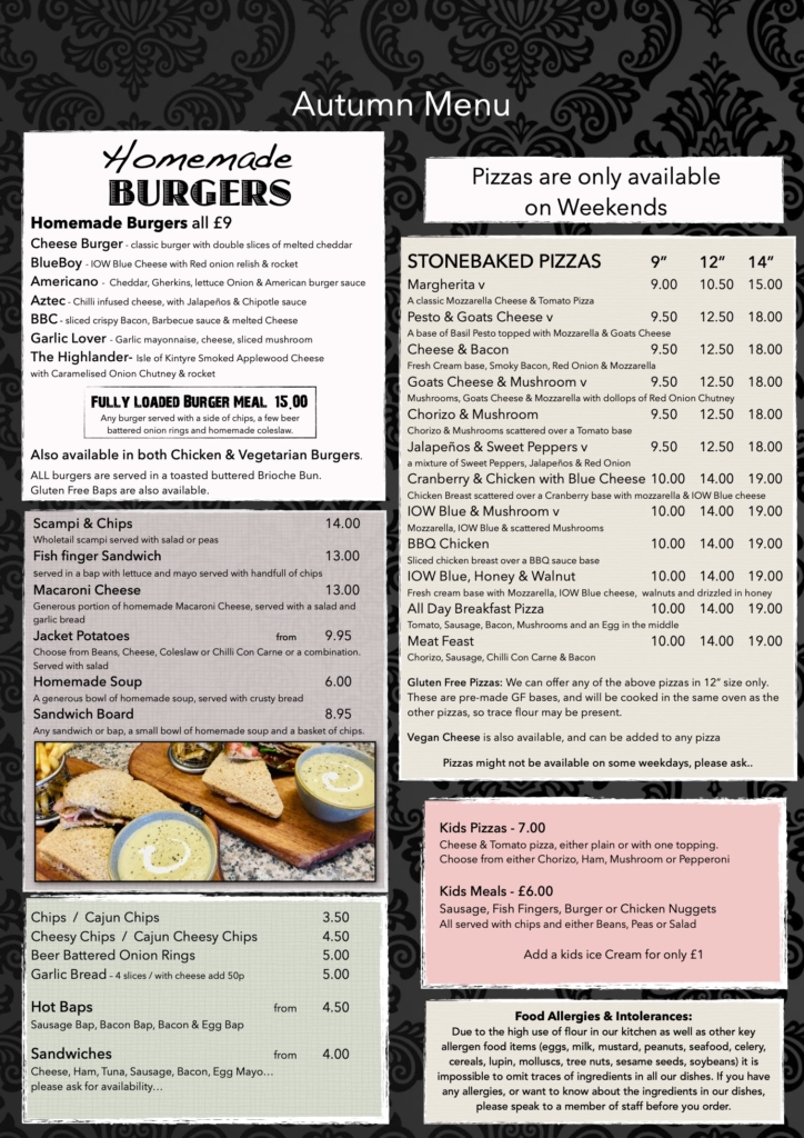 Autumn Menu 2025